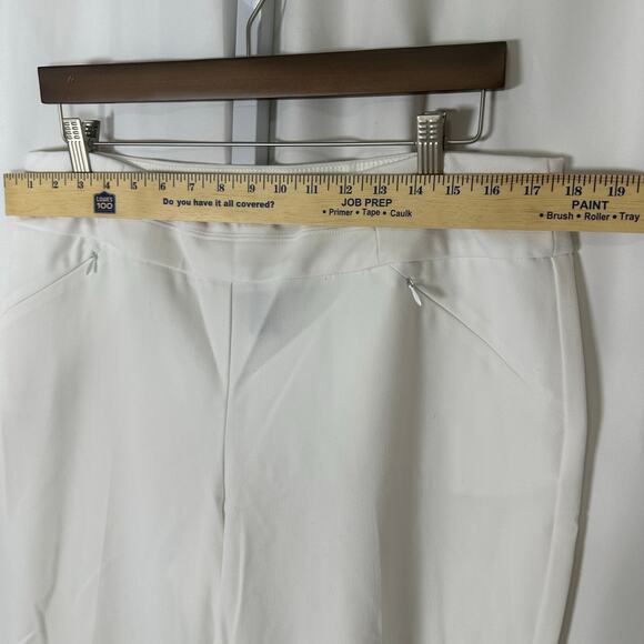 Improvements Plus 14WS Park Ave‎ Fit Stretch Straight Leg White Pants - Picture 6 of 7